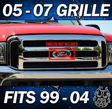 2006 f250 ford chrome grille conversion fits 1999 2004 f350 excursion ebay