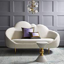 Free shipping nationwide & price match. Contemporary Sofa Ether Settee Jonathan Adler Velvet Polished Brass 2 Person
