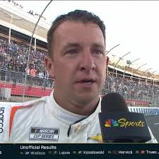 AJ Allmendinger was extremely emotional after his ROVAL win. #NASCAR