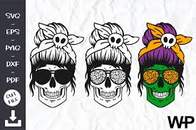 Download Skull With Glasses Halloween Mom Graphic By Wanchana365 Creative Fabrica
