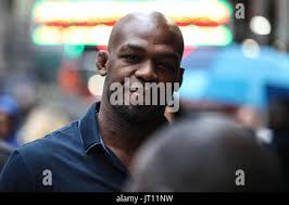 New York, USA. 07th Aug, 2017. Jonathan Dwight Jones, better known as Jon  "Bones" Jones, is an American mixed martial arts fighter, UFC heavyweight  champion is seen in the Times Square region in New York this Monday  Thursday, 07. (Photo: William ...