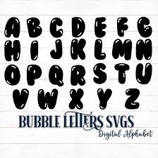 Alphabet bubble is a fun educational game that helps develop phonemic awareness. Printable Digital Alphabet Letters Bubble Letters Bubble Etsy De