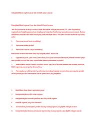 3 marketing sasaran pasar posisi pasar segmentasi pasar segmenting targeting sasaran pasar positioning posisi pasar. Segmentasi Pasar