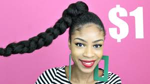 Now some might be wondering if their hair texture can take this look, indeed it can whether it is curly, relaxed or natural this hairstyle can suit any hair texture or face. Jumbo Braid Ponytail With Kanekalon Hair Natural Hair Protective Styles Youtube