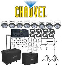 Chauvet Dj Lighting 8 Slimpar Pro Tri Par Can Led Stage Light With 8 Dmx Cables Dmx Operator Pro Controller 2