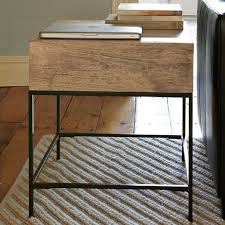 Industrial Storage Side Table Modern Side Table Rustic Storage Side Table Wood