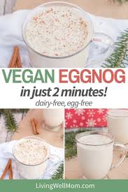 Simple Vegan Eggnog In 2 Minutes Eggless Dairy Free Recipe Vegan Christmas Recipes Vegan Eggnog Vegan Eggnog Recipe