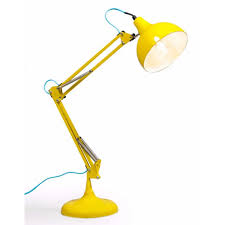Get it as soon as wed, jul 21. Glossy Finished Yellow Large Traditional Height Adjustable Desk Table Lamp With Blue Fabric Flex 75cm Tall
