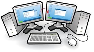 Is there some sort of adapter i can get which allows me to daisy chain the monitors (and yes, i did see that you don't currently have a dock, but i wanted to make sure you knew what components you'd need if you decided to purchase one). 2 Monitors 2 Computers And A Docking Station For One Super User