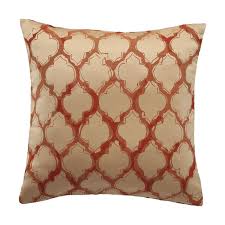 Metallic Red And Gold Decorative Cushion Throw Pillow With Geometric Design Lizzie Sunset 20 X 20 Decora Metallic Cushions Throw Pillows Colourful Cushions