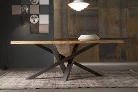 Table A Manger En Bois Massif Et Acier Inoxydable Design Yuvarlak Yemek Masasi Ic Mekan Fikirleri Mobilya