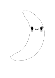 Kawaii Banana Coloring Page Coloring Pages Free Printable Coloring Kawaii