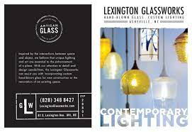 Lexington Glassworks Custom Lighting Brochure Custom Lighting Unique Lighting Lighting