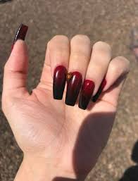 Black And Red Acrylic Nail Ideas 60 Most Stunning Dark Coffin Nails Ideas You May Try For Prom And Wedding Page 12 Of 45 Marble Kim Design Red Ombre Nails Dip Powder Black Ombre Nails