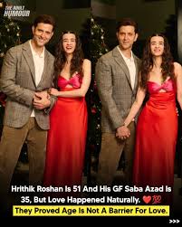 Hrithik Roshan, 51, and Saba Azad, 35, continue to prove that love isn't defined by age ❤️✨ Their relationship is admired for its maturity, comfort, and mutual respect. In a world that