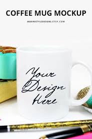 Mug Mockup On Colorful Desk Background 11oz White Mug Mockup Coffee Mug Photo Mockup Coffee Cup Mock Up Photo Of White Mug 380 In 2020 Stationery Mockup Mugs Graphic Design Programs