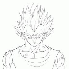 Draw a locking layer directly above the forehead and the second layer above the first layer. Dragon Ball Z Vegeta Coloring Page Coloring Home