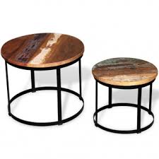 Vasagle couchtisch rund mit eisengestell | 88 x 88 x 47 cm kaffeetisch einfacher aufbau. Couchtisch Altholz Gunstig Online Kaufen Bei Yatego