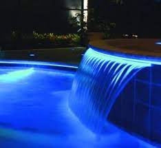 Fibre Optic Illuminated Pool Waterfall Led Lights Waterfeature Waterfall Pool Water Feature Lighting Inground Pools