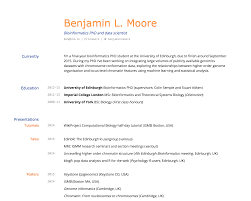 Cv examples see perfect cv examples that get you jobs. Building An Academic Cv In Markdown Blm Io