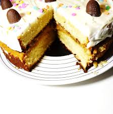 Gateau Rapide Genoise Amande Confiture De Lait Mascarpone Paques Tranche Genoise Amande Gateau Rapide Alimentation
