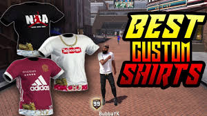 Best Custom Shirts How To Swag On Nba 2k18 Youtube