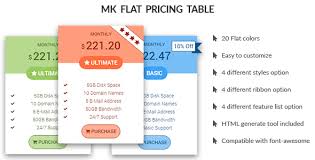 Mk Flat Pricing Table Mk Flat Price Table Is Flat Modern Design Price Tables That Is Fully Responsive And That Is Co Pricing Table Table Template Css Templates