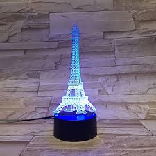 This fashionable table lamp, with its eiffel tower base and paris theme, will add style and pizazz to any room. Romantic Paris Eiffel Tower 3d Led Usb Decorative Lighting Cable Party Atmosphere Night Light Multicolor Table Lamp Lovely Gifts Led Night Lights Aliexpress
