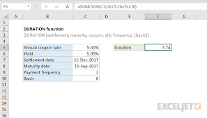 How To Use The Excel Duration Function Exceljet