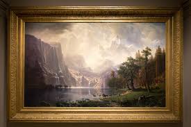 Created at his studio in rome, the painting was exhibited throughout europe, creating interest in immigration to the united states. File Smithsonian Bierstadt Among The Sierra Nevada 2104 Jpg Wikimedia Commons
