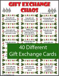 Christmas Gift Exchange Chaos Printable Game Christmas Gift Games Holiday Party Games Christmas Gift Exchange