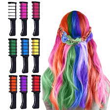 If you need to clean your hair between shampooing and dyeing, just use some conditioner and rinse with water so you don't strip away the protective oils. Amazon Com Hair Chalk For Girls Temporary Hair Color Combs For Girls Gifts Toys Of Ages 3 4 5 6 8 10 11 12 For Birthday Children S Day Gift Halloween Cosplay Party 9 Colors Beauty