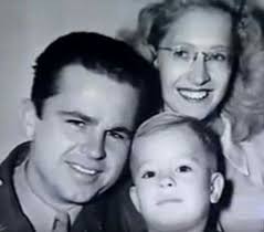 JD and parents: Father, Henry John "Dutch" Deutschendorf, Sr., and mother,  Erna, circa 1947-48, maybe? (Courtesy Sue Hutchings via Facebook)