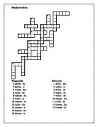 Crossword Uses The Present Tense Of German Modal Verbs 5 Versions Included Verb Crossword Tenses