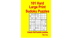 This hardest sudoku puzzle is characterized by the fact that only a few numbers are shown in the sudoku square, which consists of 9 small squares, where the cells are located 3x3. 101 Hard Large Print Sudoku Puzzles Classic 9x9 Sudoku Puzzles Carty Mary 9781539452584 Amazon Com Books