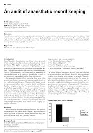 pdf an audit of anaesthetic record keeping