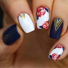 Navy blue and gold glitter nails. Best Matte Navy Blue Classy Nail Art Preet Kamal