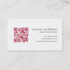 Red Qr Code Business Card Zazzle Com In 2020 Qr Code Business Card Sample Business Cards Red Business Card Design