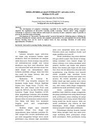 Download media pembelajaran interaktif flash. Pdf Media Pembelajaran Interaktif Aksara Jawa Hendro Gunawan Academia Edu