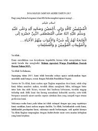 Teks pengacara majlis apresiasi nilam htjs 2016 by polaris07. Doa Majlis Jamuan Akhir Tahun