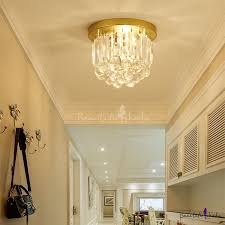 Lighting designed for lower ceiling heights. Gold Crystal Ball Ceiling Lights Modern Small Lighting Fixture For Corridor Hallway Foyer Takeluckhome Com