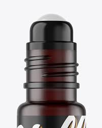 Download Frosted Amber Roll On Deodorant Mockup In Bottle Mockups On Yellow Images Object Mockups PSD Mockup Templates