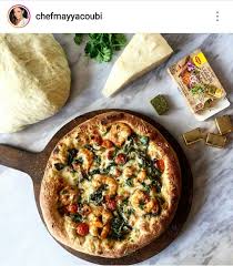 Set aside the shawarma spice mix for now. Shrimps Pizza With White Sauce Chef May Yacoubi See Instagram Highlights 1 2 Cooking Shrimp Pizza Eat Well Travel