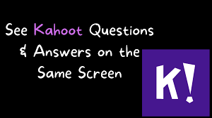 I (a teachers aide) was only able to get the 4 colored squares. Free Technology For Teachers How To Display Kahoot Questions And Answer Choices On The Same Screen