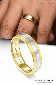 14k White Yellow Gold 6mm Satin Color Block Men S Wedding Band In 2020 Metal Wedding Bands Mens Wedding Bands White Gold Band