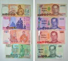 It is divided into 100 satang (สตางค์, pronounced sà.tāːŋ). Dollar Dollar Baht Tieland To Thailand