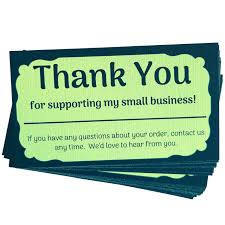 Say a special thank you with cards that look and feel unique. 100 Green Thank You For Supporting My Small Business Cards 3 5x2 Inch Customer Thank You Cards Package Insert Walmart Com Walmart Com