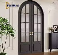 ‌Modern Arched Top Slim-Frame Aluminum French Door for ...