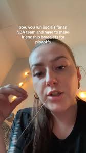 the rage i felt making these bracelets 💀 #socialmediamanager #nba  #nbaplayoffs #orlandomagic #workinsports #foryou #friendshipbracelets  #sports