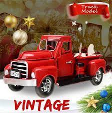 Browse more christmas truck vectors from istock. Christmas Party Decor Red Metal Truck Vehicle Car Kid Birthday Party Gift Vintage Table Top Truck Christmas Table Decorations Wind Up Toys Aliexpress